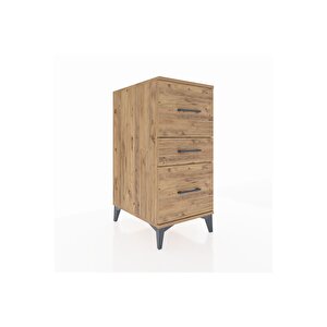Kronos Komodin 3 Çekmeceli 44x59x96 Çam-çam