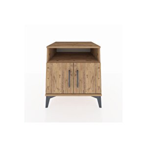 Kronos Komodin 2 Raflı 2 Kapaklı 60x59x64 Çam-çam