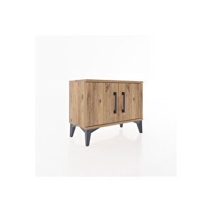 Arges Komodin Tek Raflı 2 Kapaklı 60x30x48 Çam-çam