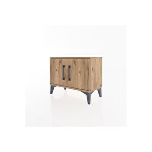 Arges Komodin Tek Raflı 2 Kapaklı 60x30x48 Çam-çam