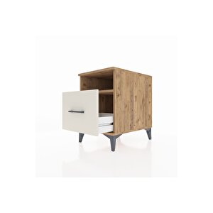 Kronos Komodin Tek Raflı Tek Çekmeceli 44x59x64 Çam-aytaşı