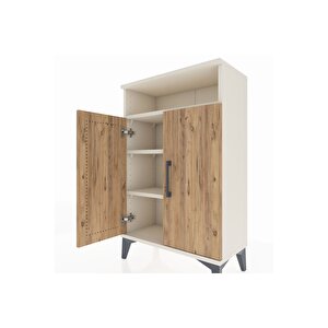 Arges Komodin 3 Raflı 2 Kapaklı 60x30x96 Aytaşı-çam