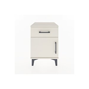 Hyperion Komodin Tek Çekmeceli Tek Kapaklı 44x44x64 Aytaşı-aytaşı