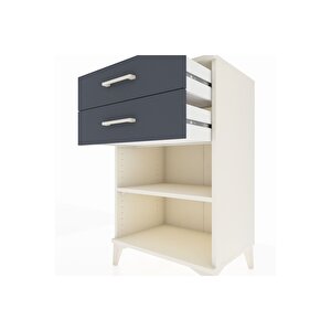 Hyperion Komodin Tek Raflı 2 Çekmeceli 60x44x96 Aytaşı-antrasit