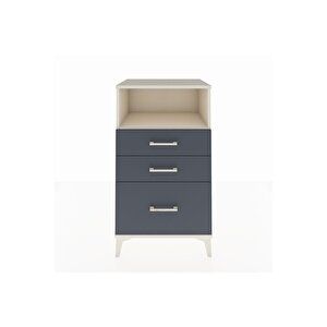 Hyperion Komodin Tek Raflı 3 Çekmeceli 60x44x106 Aytaşı-antrasit