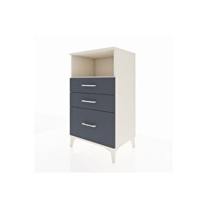 Hyperion Komodin Tek Raflı 3 Çekmeceli 60x44x106 Aytaşı-antrasit