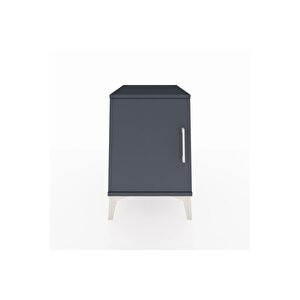 Kronos Komodin 2 Raflı Tek Kapaklı 44x59x64 Antrasit-antrasit