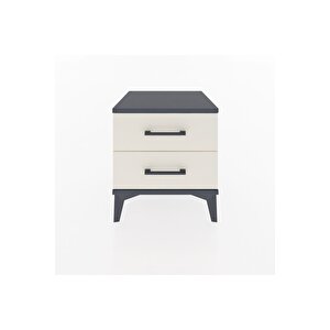 Hyperion Komodin 2 Çekmeceli 44x44x48 Antrasit-aytaşı