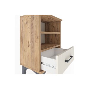 Arges Komodin 2 Raflı Tek Çekmeceli 44x30x64 Çam-aytaşı