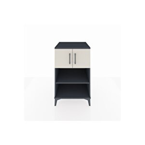 Kronos Komodin 2 Raflı 2 Kapaklı 60x59x96 Antrasit-aytaşı