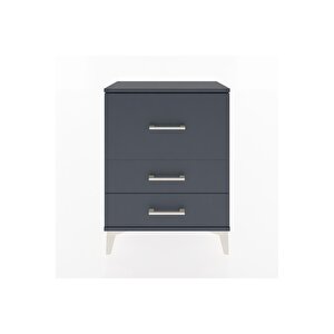 Arges Komodin 3 Çekmeceli 60x30x80 Antrasit-antrasit