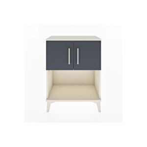 Arges Komodin 2 Raflı 2 Kapaklı 60x30x80 Aytaşı-antrasit