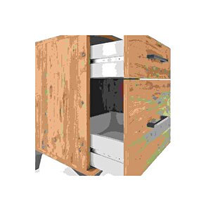 Hyperion Komodin 2 Çekmeceli 44x44x64 Çam-çam