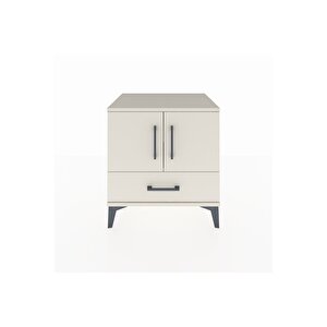 Hyperion Komodin 2 Raflı Tek Çekmeceli 2 Kapaklı 60x44x64 Aytaşı-aytaşı