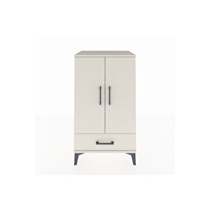 Hyperion Komodin 3 Raflı Tek Çekmeceli 2 Kapaklı 60x44x106 Aytaşı-aytaşı