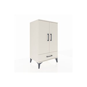 Hyperion Komodin 3 Raflı Tek Çekmeceli 2 Kapaklı 60x44x106 Aytaşı-aytaşı