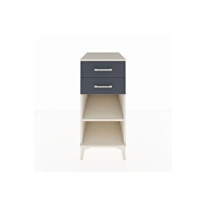 Kronos Komodin Tek Raflı 2 Çekmeceli 44x59x96 Aytaşı-antrasit