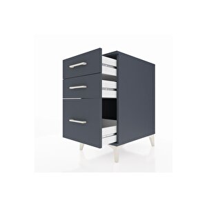 Kronos Komodin 3 Çekmeceli 44x59x80 Antrasit-antrasit