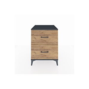 Kronos Komodin 2 Çekmeceli 60x59x80 Antrasit-çam