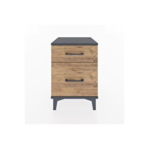 Hyperion Komodin 2 Çekmeceli 44x44x64 Antrasit-çam