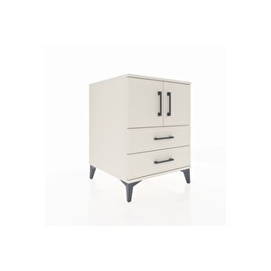 Kronos Komodin 2 Raflı 2 Çekmeceli 2 Kapaklı 60x59x80 Aytaşı-aytaşı