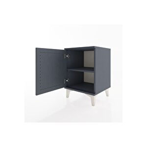 Hyperion Komodin Tek Raflı Tek Kapaklı 44x44x64 Antrasit-antrasit