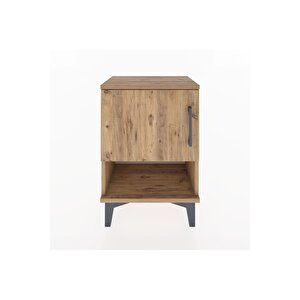 Arges Komodin 2 Raflı Tek Kapaklı 44x30x64 Çam-çam