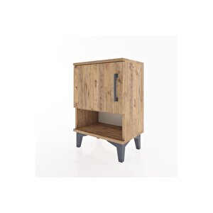 Arges Komodin 2 Raflı Tek Kapaklı 44x30x64 Çam-çam