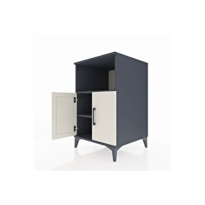 Kronos Komodin 2 Raflı 2 Kapaklı 60x59x96 Antrasit-aytaşı