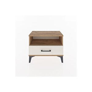 Arges Komodin Tek Raflı Tek Çekmeceli 60x30x48 Çam-aytaşı