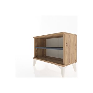 Arges Komodin Tek Raflı 60x30x48 Çam-antrasit