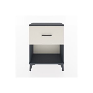 Arges Komodin Tek Çekmeceli 60x30x80 Antrasit-aytaşı