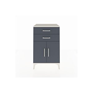 Hyperion Komodin Tek Raflı 2 Çekmeceli 2 Kapaklı 60x44x96 Aytaşı-antrasit