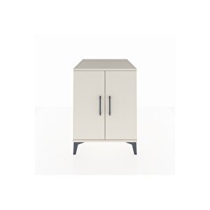 Kronos Komodin Tek Raflı 2 Kapaklı 60x59x80 Aytaşı-aytaşı