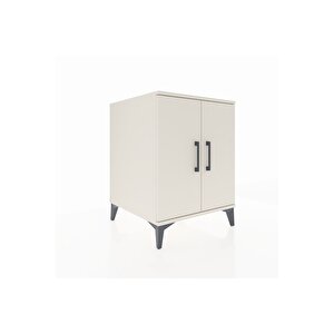 Kronos Komodin Tek Raflı 2 Kapaklı 60x59x80 Aytaşı-aytaşı