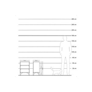 Arges Komodin 2 Raflı 44x30x64 Çam-çam