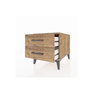 Kronos Komodin 2 Çekmeceli 44x59x48 Çam-çam