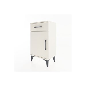 Arges Komodin Tek Raflı Tek Çekmeceli Tek Kapaklı 44x30x80 Aytaşı-aytaşı