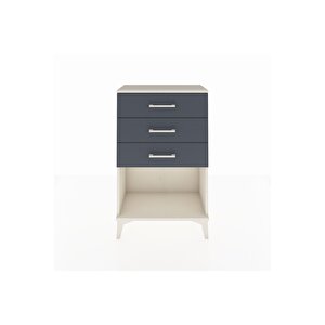 Arges Komodin 3 Çekmeceli 60x30x96 Aytaşı-antrasit