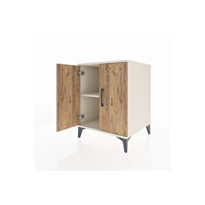 Kronos Komodin Tek Raflı 2 Kapaklı 60x59x80 Aytaşı-çam