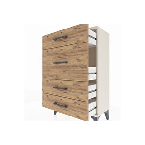 Arges Komodin 4 Çekmeceli 60x30x96 Aytaşı-çam