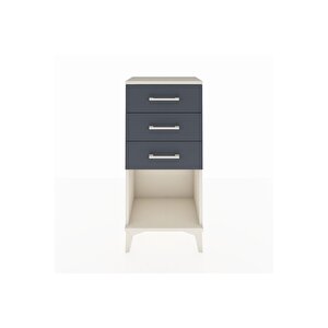 Arges Komodin 3 Çekmeceli 44x30x96 Aytaşı-antrasit