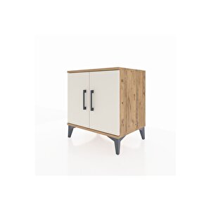 Hyperion Komodin 2 Raflı 2 Kapaklı 60x44x64 Çam-aytaşı