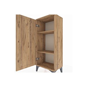 Arges Komodin 2 Raflı Tek Kapaklı 44x30x106 Çam-çam