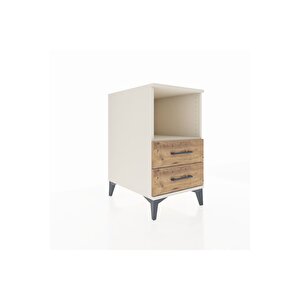 Kronos Komodin Tek Raflı 2 Çekmeceli 44x59x80 Aytaşı-çam