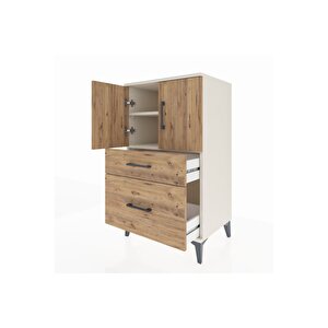 Hyperion Komodin 2 Raflı 2 Çekmeceli 2 Kapaklı 60x44x106 Aytaşı-çam