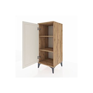 Hyperion Komodin 2 Raflı Tek Kapaklı 44x44x106 Çam-aytaşı