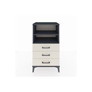 Hyperion Komodin 2 Raflı 3 Çekmeceli 60x44x106 Antrasit-aytaşı