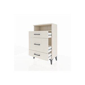 Arges Komodin Tek Raflı 3 Çekmeceli 60x30x96 Aytaşı-aytaşı
