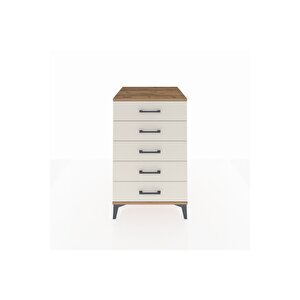 Kronos Komodin 5 Çekmeceli 60x59x96 Çam-aytaşı